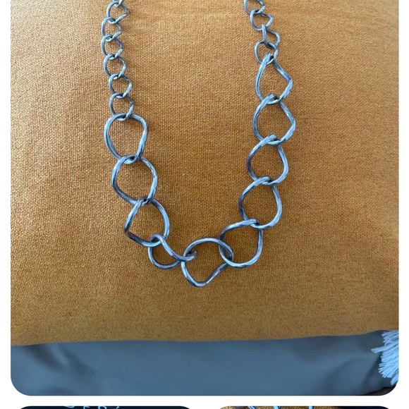 Silpada N1633 Sterling Silver Wavy Link Necklace🩶🩶 vintage - Picture 1 of 6